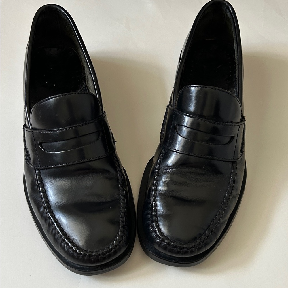 Bass Mens Black Penny Loafers